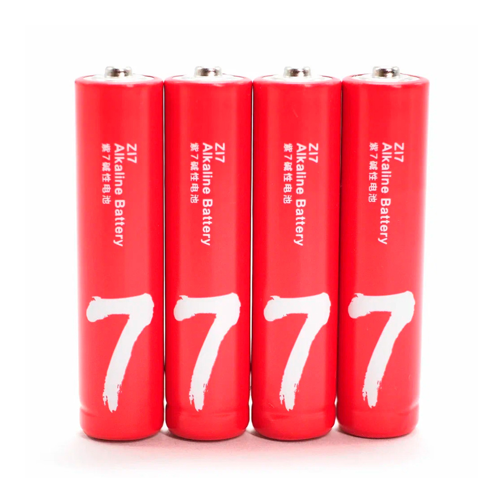 Батарейки алкалиновые ZMI Rainbow Zi7, AAA, 4 шт., красные